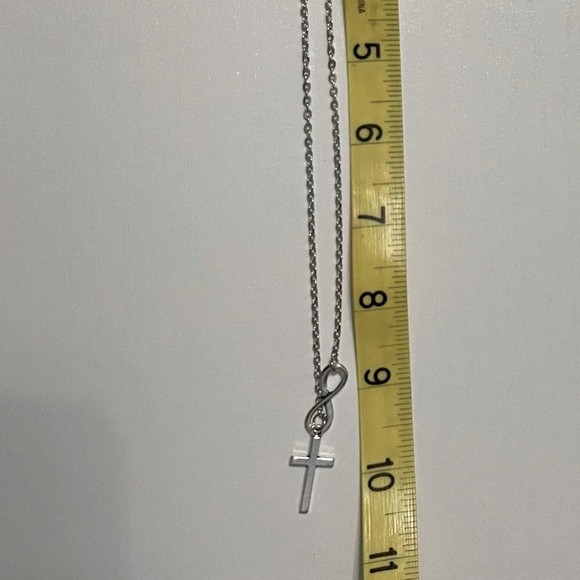 Silver Cross & Infinity Necklace - Picture 3 of 4